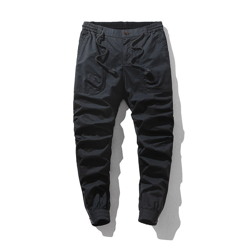 Men's cargo pants with elastic waistband and multiple practical pockets Lisslune