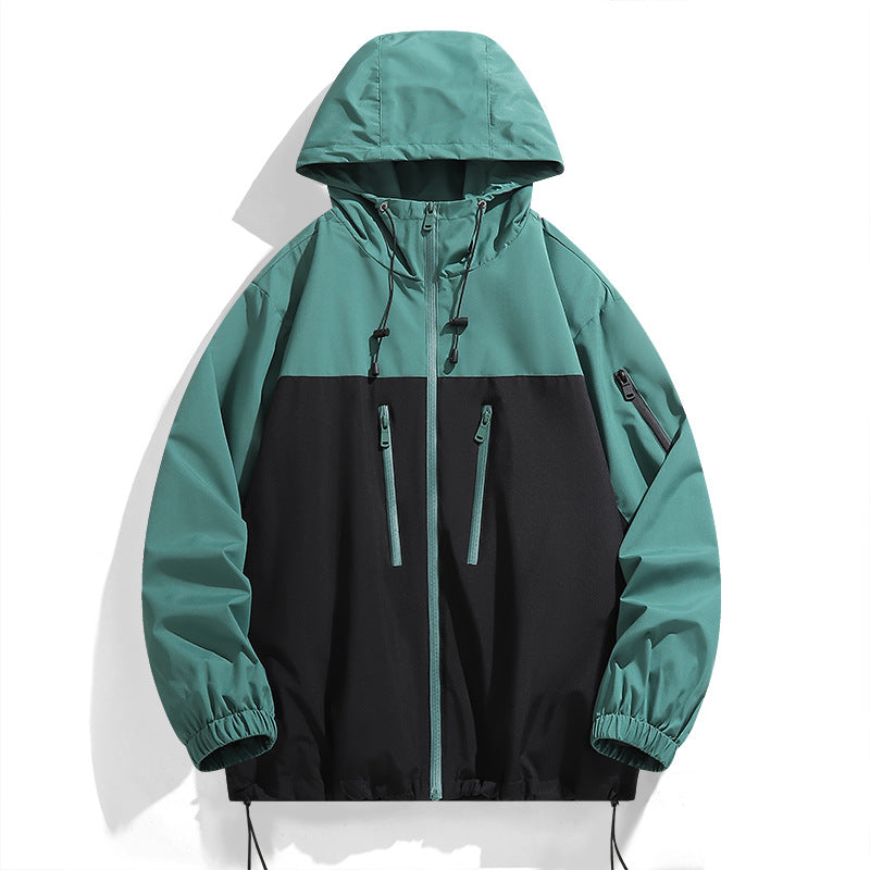 Men's Sporty Functional Jacket with Hood and Water-Repellent Coating Lisslune