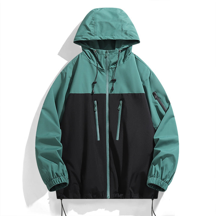 Men's Sporty Functional Jacket with Hood and Water-Repellent Coating Lisslune