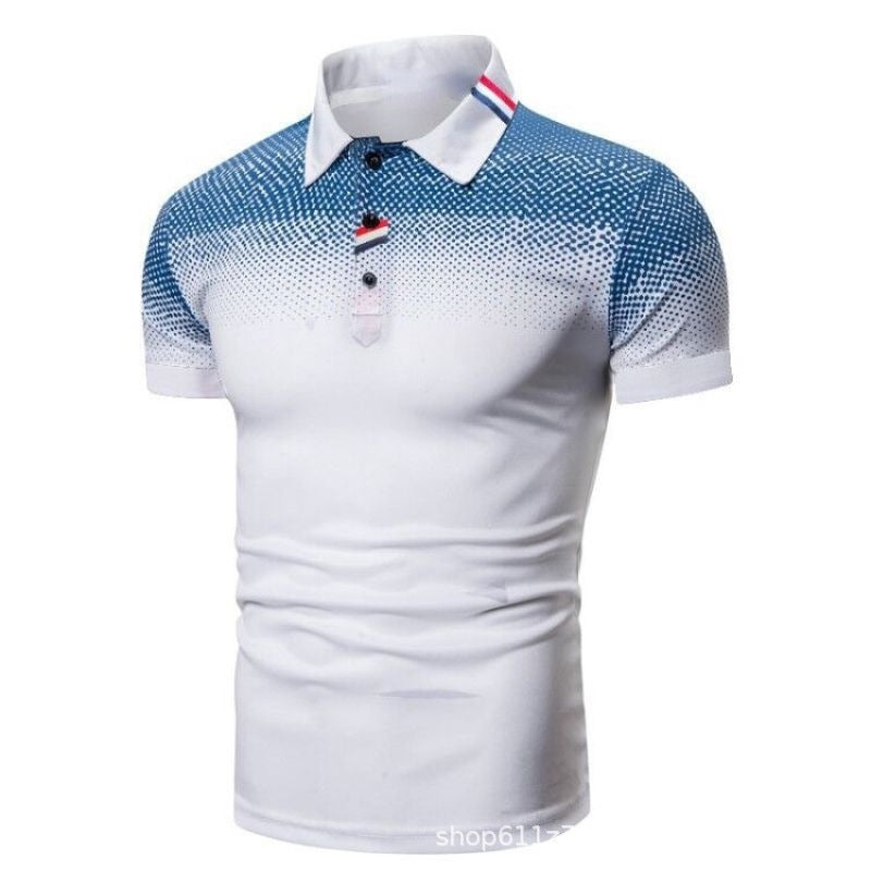 Men's polo shirt with modern graphic design and sporty fit Lisslune