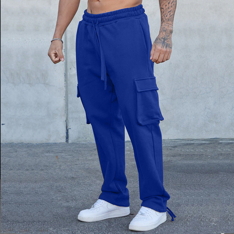 Men's cargo joggers with adjustable waistband and practical side pockets Lisslune