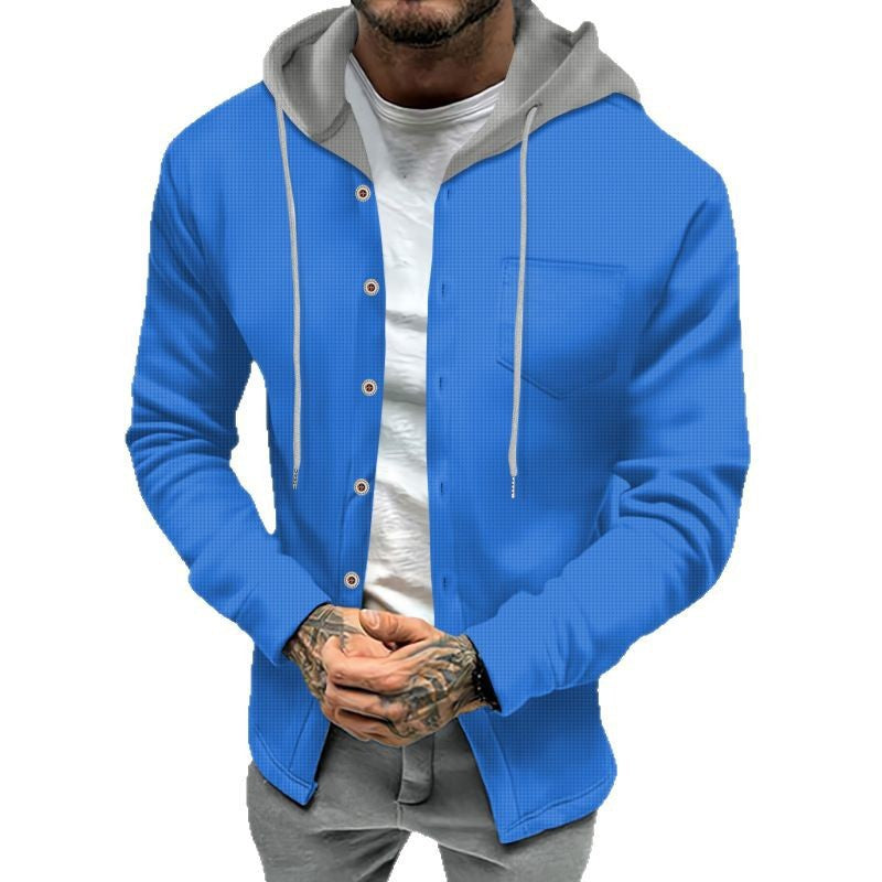 Men's stylish sweatshirt jacket with integrated hood and functional details Lisslune