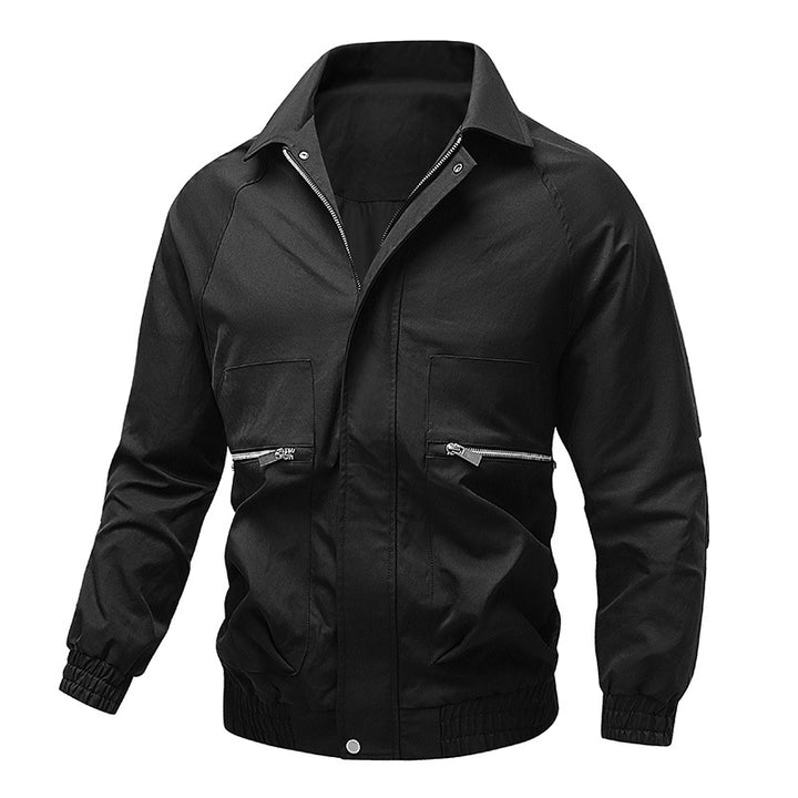 Men's Elegant Jacket with Practical Zipper Pockets Lisslune
