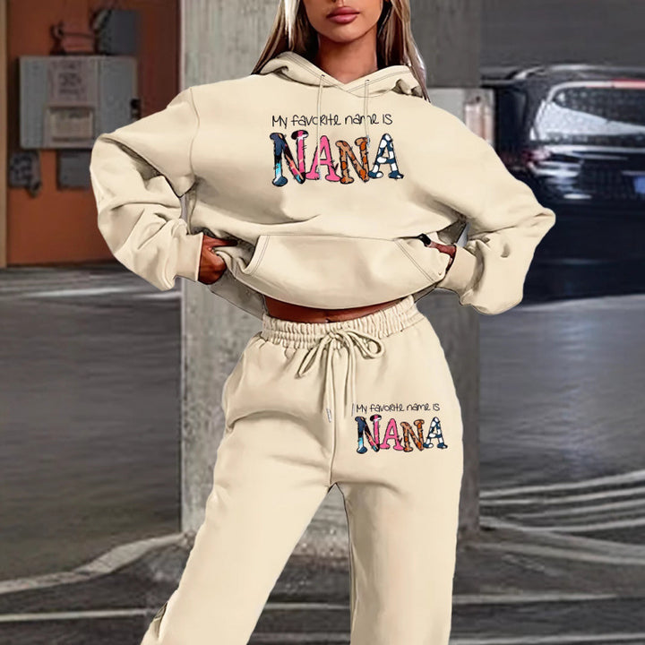 Women's tracksuit with creative lettering and comfortable fit Lisslune