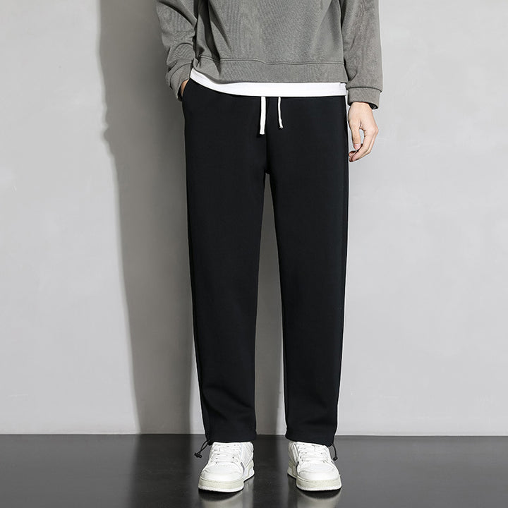 Men's casual jogging pants with elastic waistband and side zip pockets Lisslune