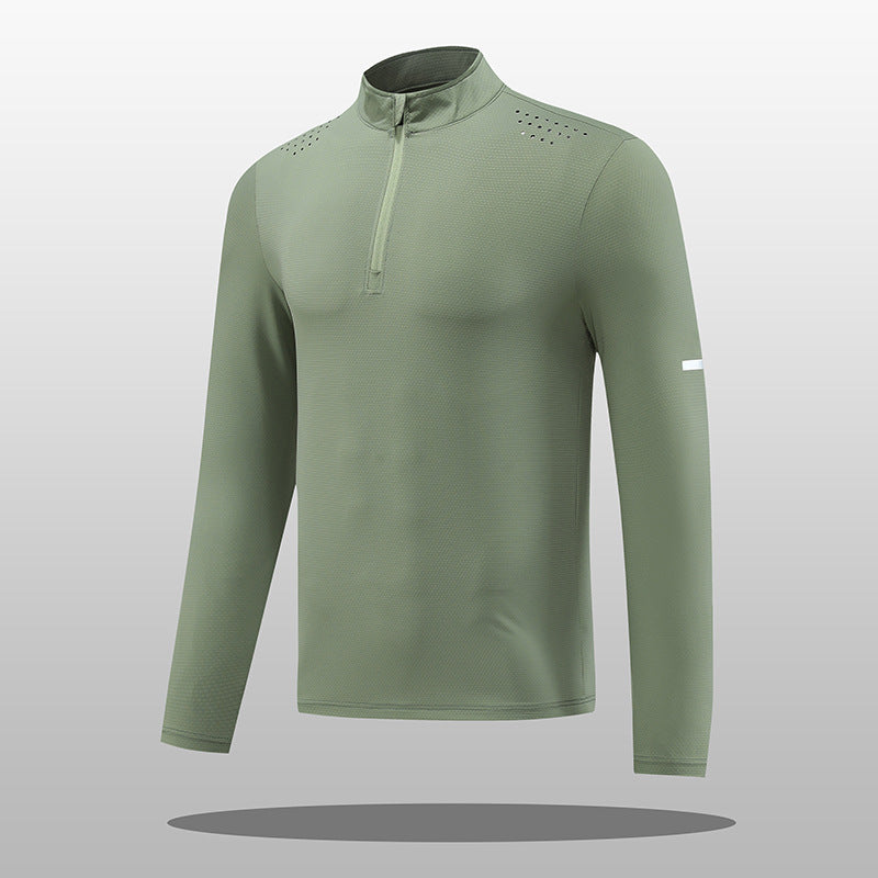 Men's functional long-sleeve shirt with zipper and breathable material Lisslune