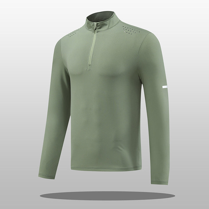 Men's functional long-sleeve shirt with zipper and breathable material Lisslune