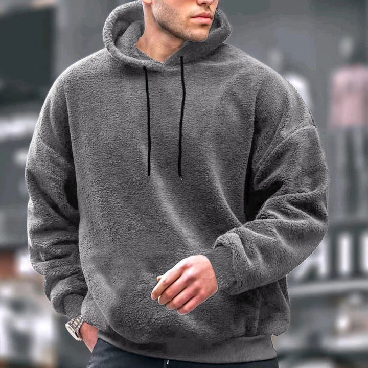 Men's Cozy Fleece Hoodie with Modern Fit Lisslune