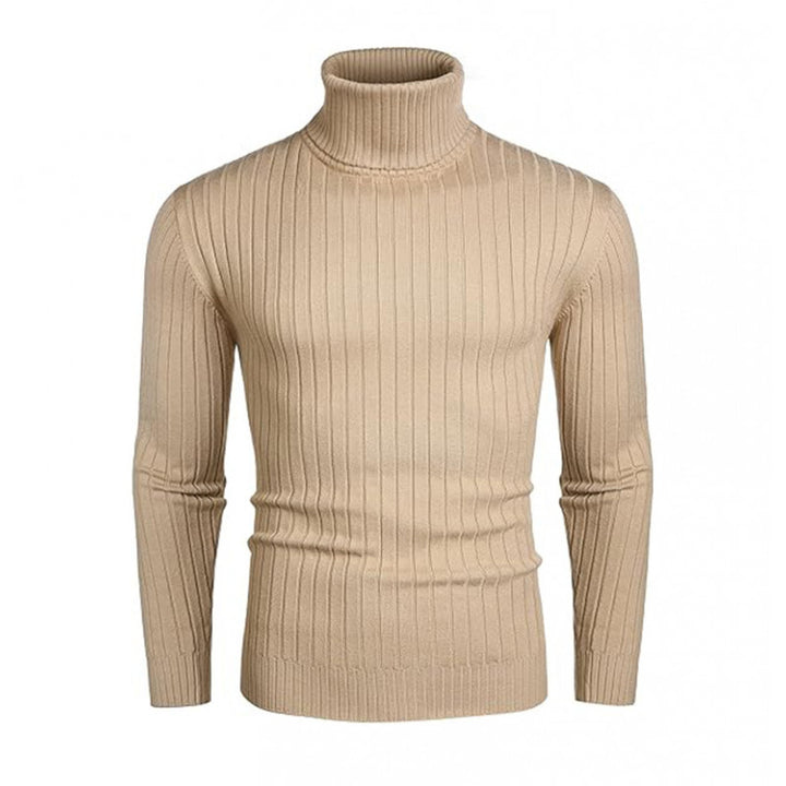 Men's turtleneck sweater made of high-quality ribbed knit Lisslune