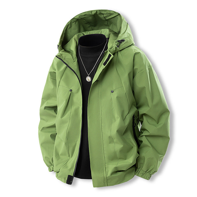 Men's functional outdoor jacket with removable hood Lisslune