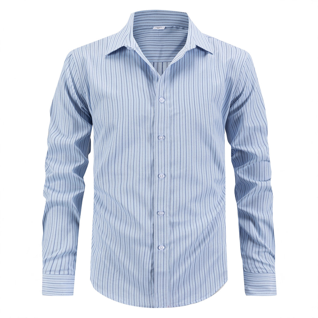 Men's elegant long-sleeved striped shirt Lisslune