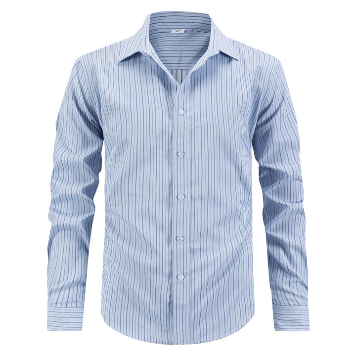 Men's elegant long-sleeved striped shirt Lisslune
