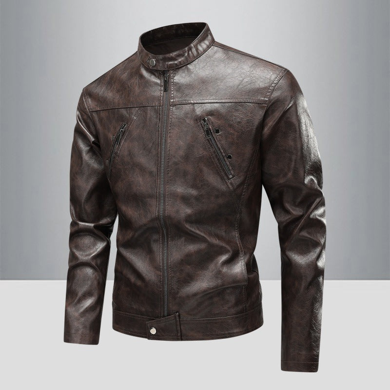 Men's Stylish Synthetic Leather Jacket In Elegant Design Lisslune