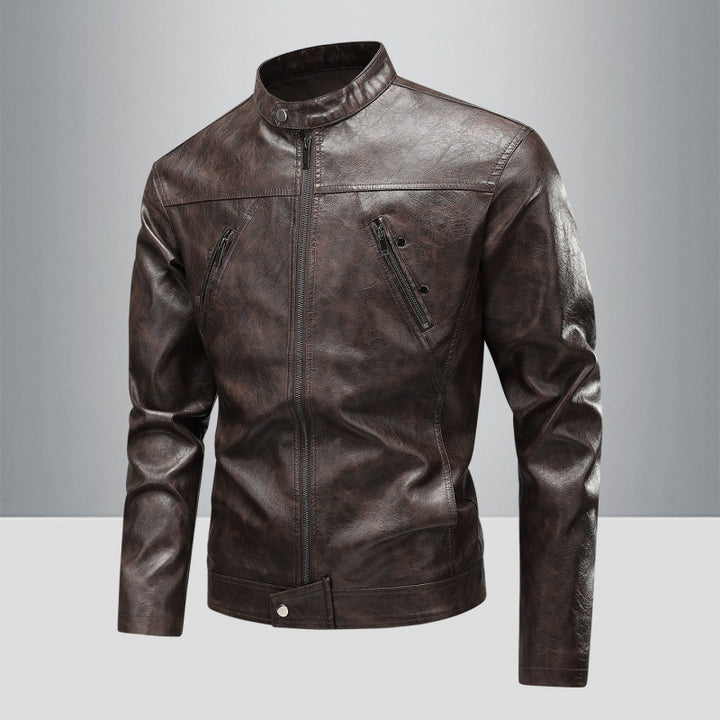 Men's Stylish Synthetic Leather Jacket In Elegant Design Lisslune