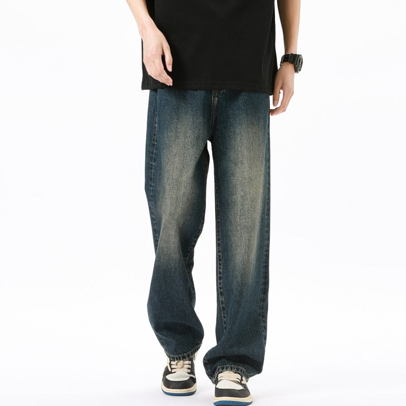 Men's wide jeans with a casual cut Lisslune