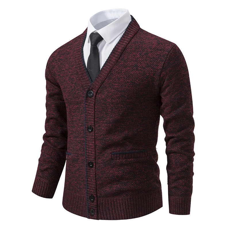 Men's cardigan with V-neck and elegant details Lisslune