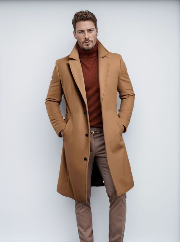 Men's elegant, long winter coat Lisslune