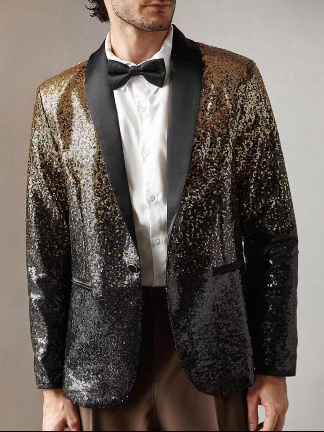 Men's Shimmering Sequin Blazer Lisslune
