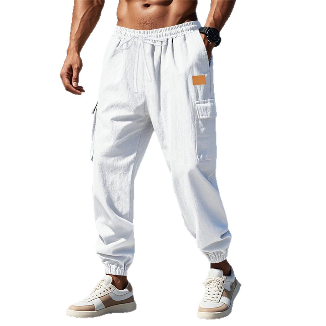 Men's cargo pants with elastic waistband and practical pockets Lisslune