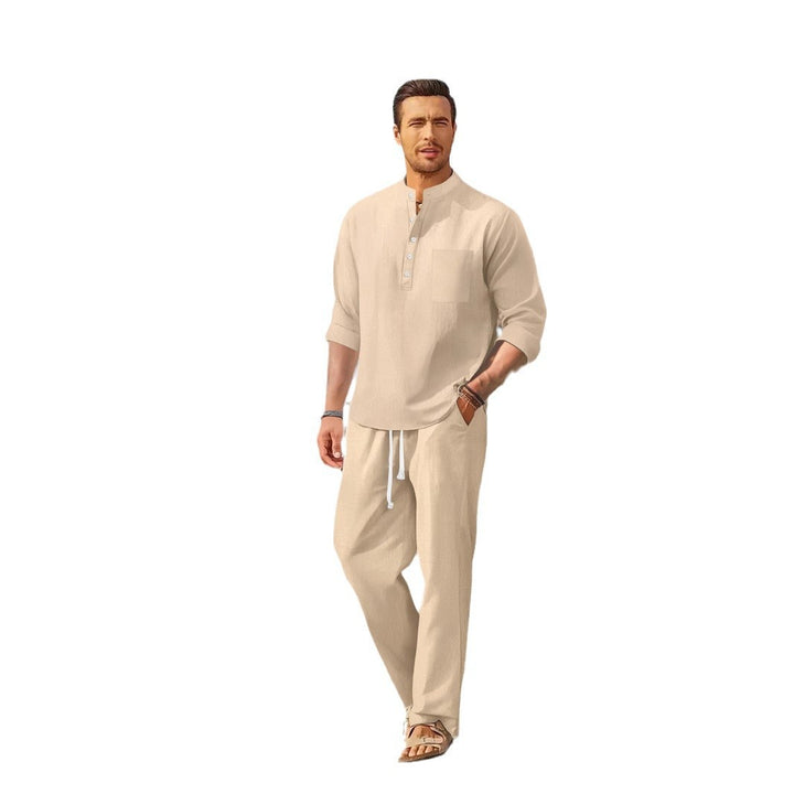 Men's Light Summer Linen Pants with Matching Top Lisslune