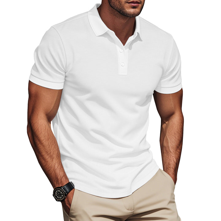 Men's polo shirt with textured design and comfortable collar Lisslune