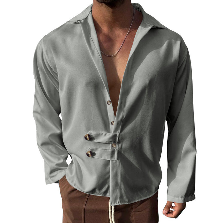 Men's elegant shirt with fashionable button closure Lisslune