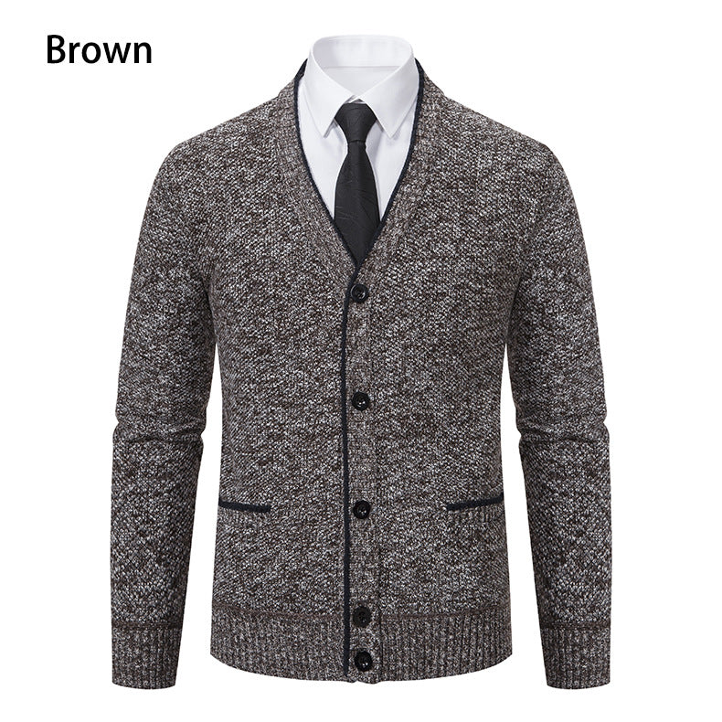 Men's cardigan with V-neck and elegant details Lisslune