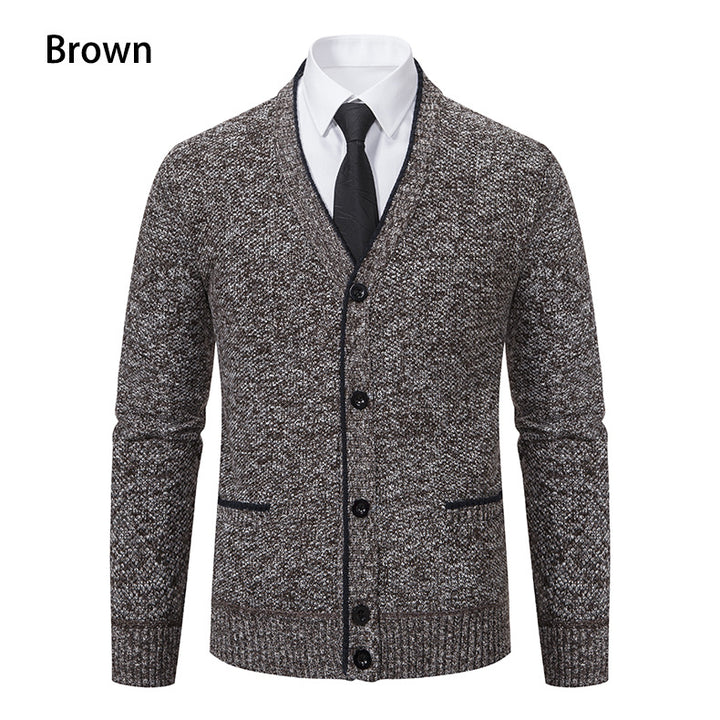 Men's cardigan with V-neck and elegant details Lisslune