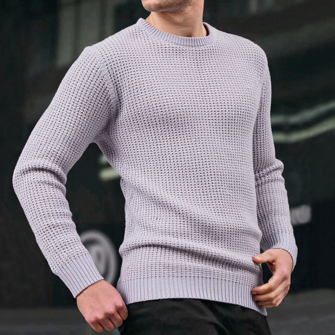 Men's loose-knit sweater with waffle pattern Lisslune