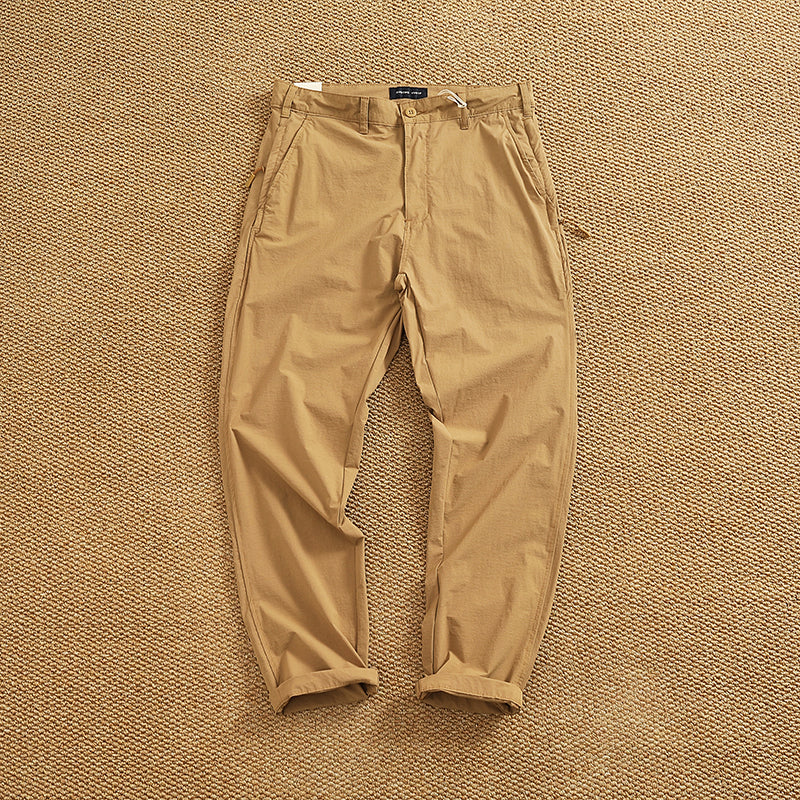 Men's Chino Pants with Elastic Waistband and Practical Side Pockets Lisslune