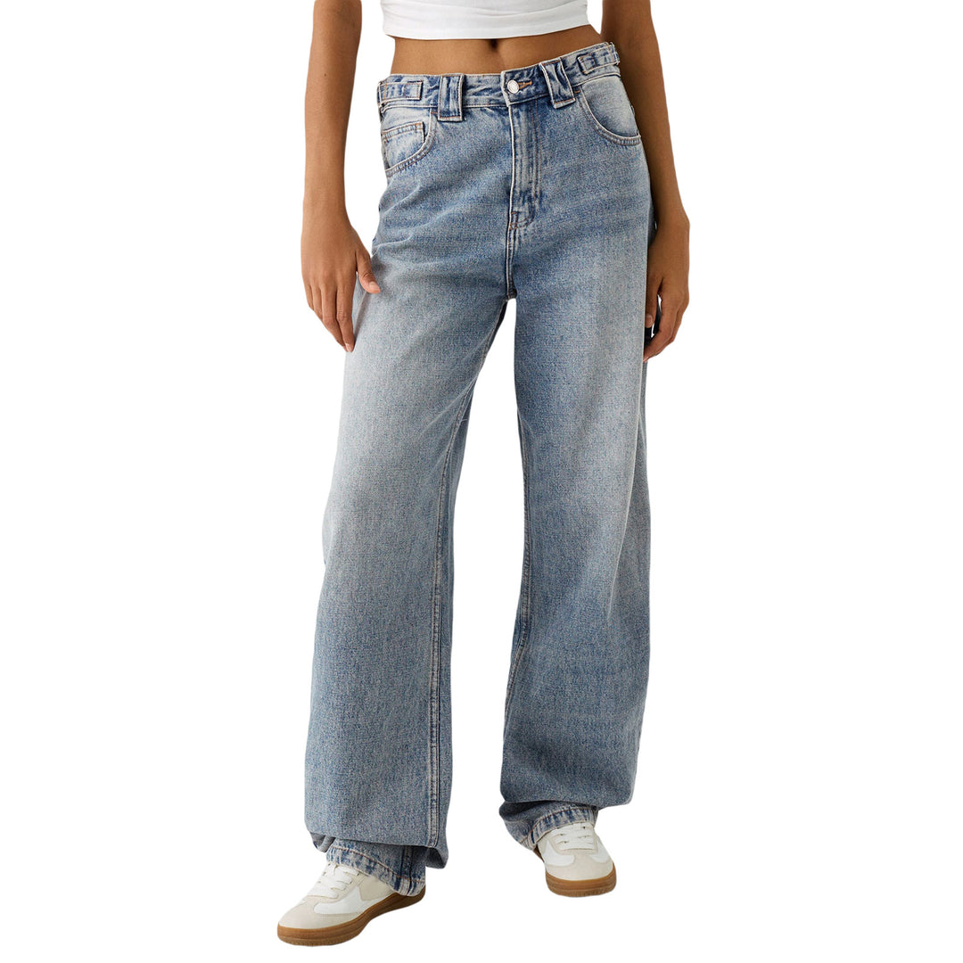 Damen weite High-Waist Jeans mit elegantem Schnitt und lässigem Design Lisslune