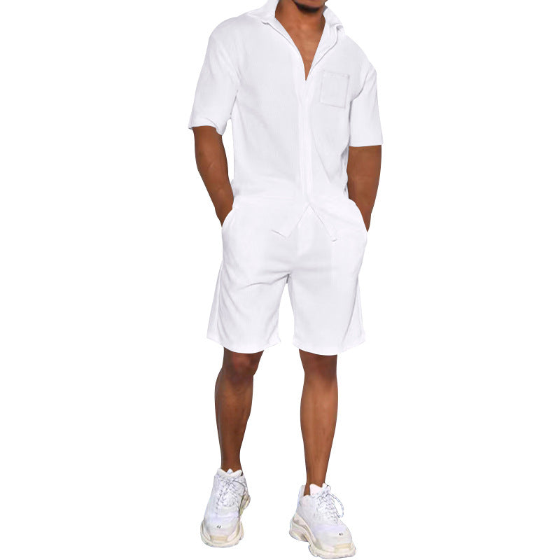 Men's Stylish Overall with Practical Pockets and Sporty Flair Lisslune