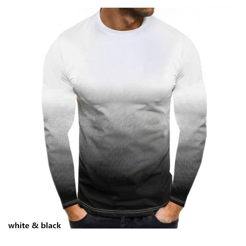 Men's long-sleeve shirt with modern gradient and fitted cut Lisslune