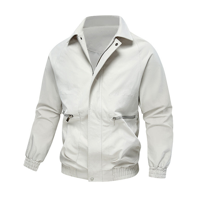 Men's Elegant Jacket with Practical Zipper Pockets Lisslune