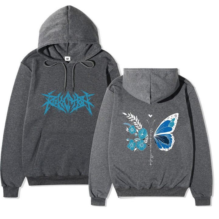 Women's hoodie with unique butterfly and flower motif Lisslune