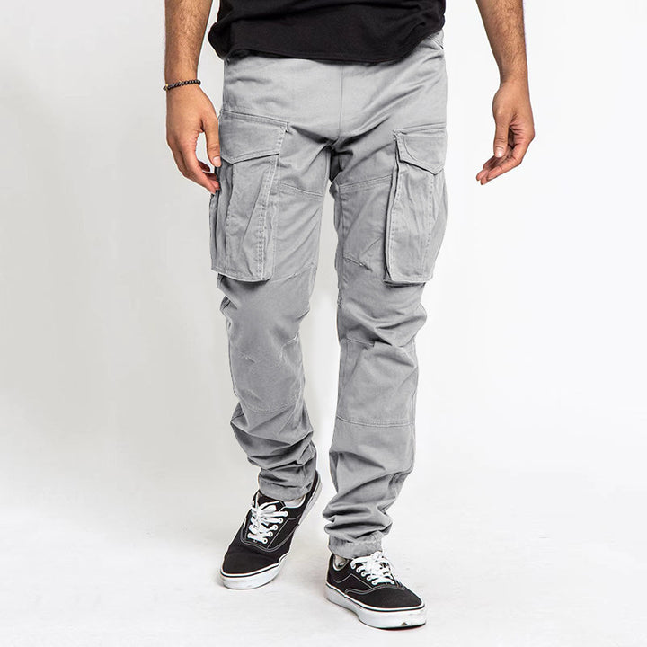 Men's cargo pants with multifunctional pockets and elastic waistband Lisslune