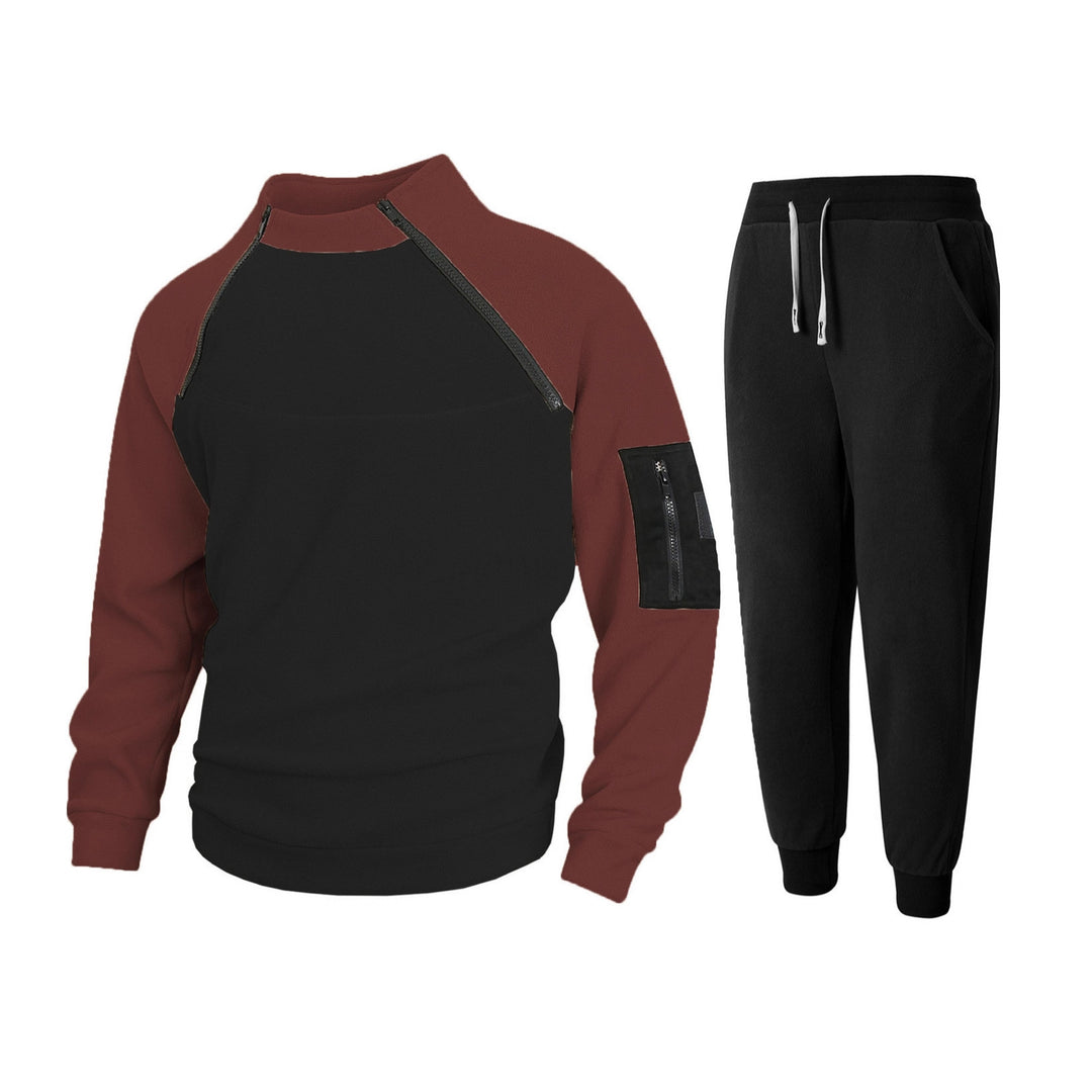 Men's sporty top with functional zipper and comfortable jogging pants Lisslune