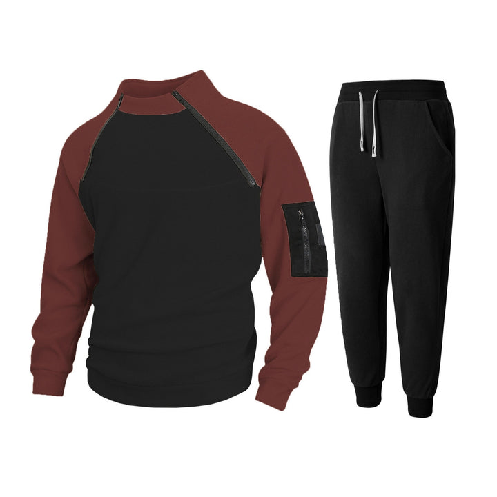Men's sporty top with functional zipper and comfortable jogging pants Lisslune
