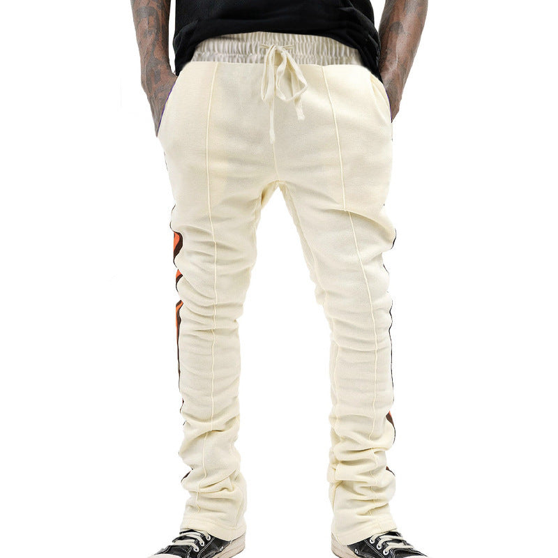 Men's Fashion Jogging Pants with High Waist and Contrast Stripes Lisslune