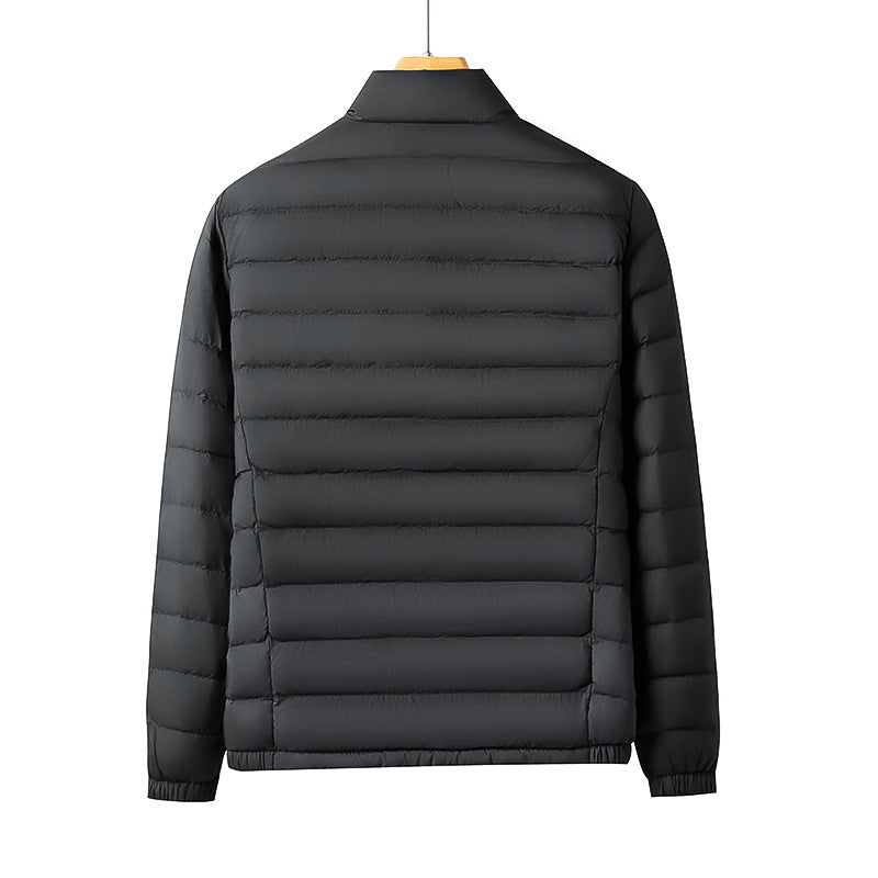 Men's Lightweight Quilted Jacket with High Collar and Side Pockets Lisslune