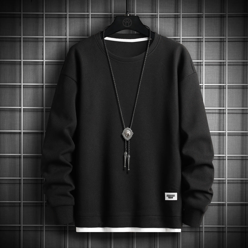 Men's Casual Sweatshirt with Textured Fabric and Modern Cut Lisslune