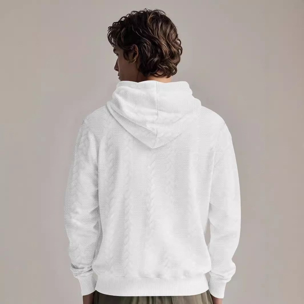 Men's hoodie made of soft fleece with textured design Lisslune