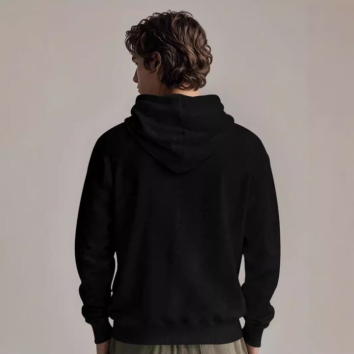 Men's hoodie made of soft fleece with textured design Lisslune
