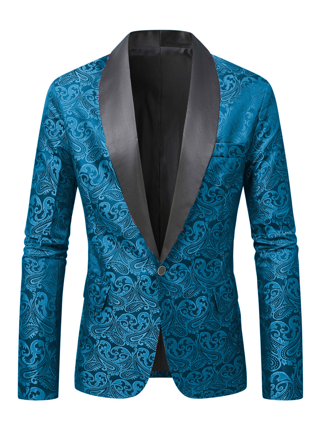 Men's elegant sequin blazer with paisley pattern Lisslune