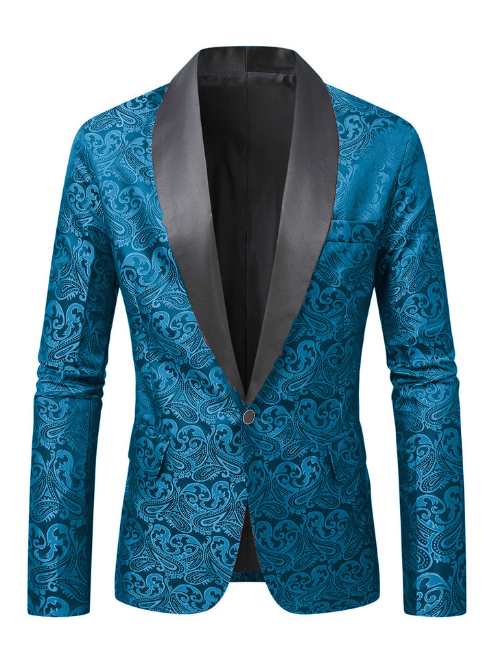 Men's elegant sequin blazer with paisley pattern Lisslune