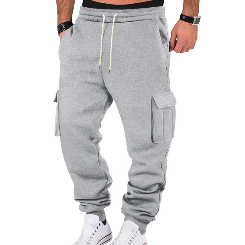 Men's cargo jogging pants with multifunctional pockets and an elastic waistband Lisslune