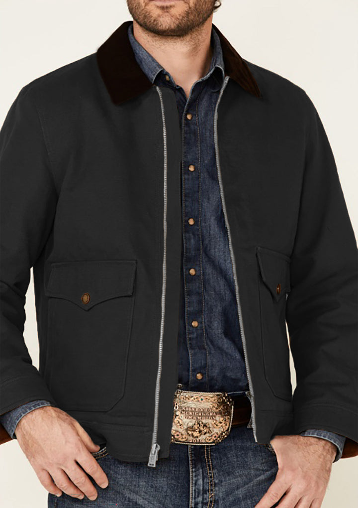 Men's rustic utility jacket with practical pockets Lisslune