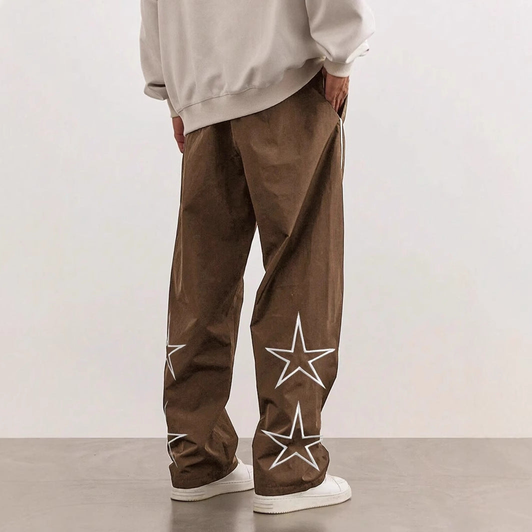 Men's sporty leisure pants with side appliqués Lisslune