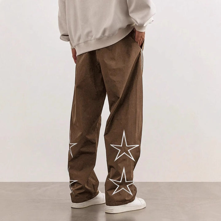 Men's sporty leisure pants with side appliqués Lisslune