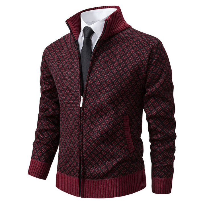 Men's cardigan with modern pattern and soft inner lining Lisslune